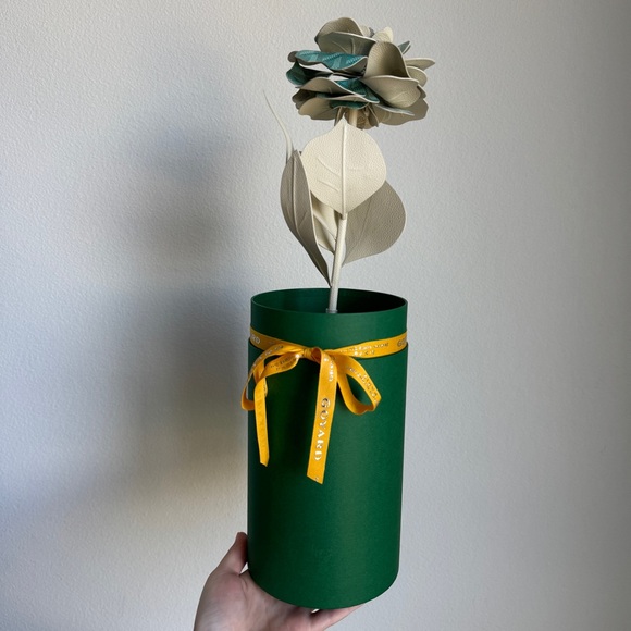 RARE NEW💙GOYARD💙Mon Amie La Rose Fleur Goyard Canvas and Leather Flower - Picture 10 of 10